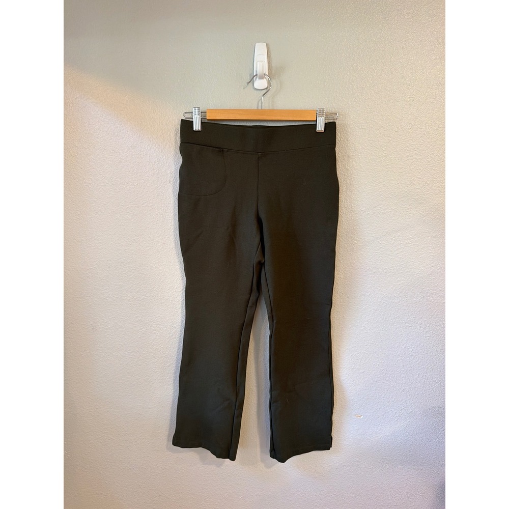 Quince Ultra-Stretch Ponte Kick Flare Pants Women XS Olive Green